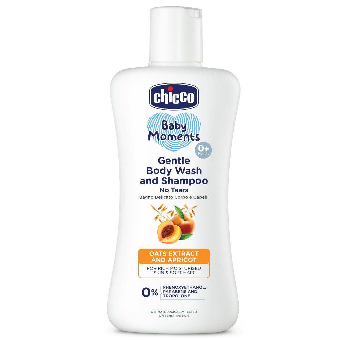 Buy Chicco Baby Moments Gentle Body Wash and Shampoo, 200 ml Online
