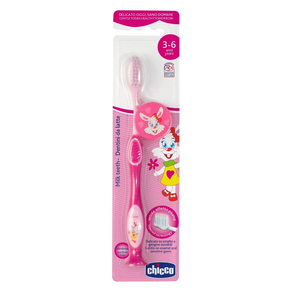 Buy Chicco Pink Toothbrush 3 to 6 Years, 1 Count Online