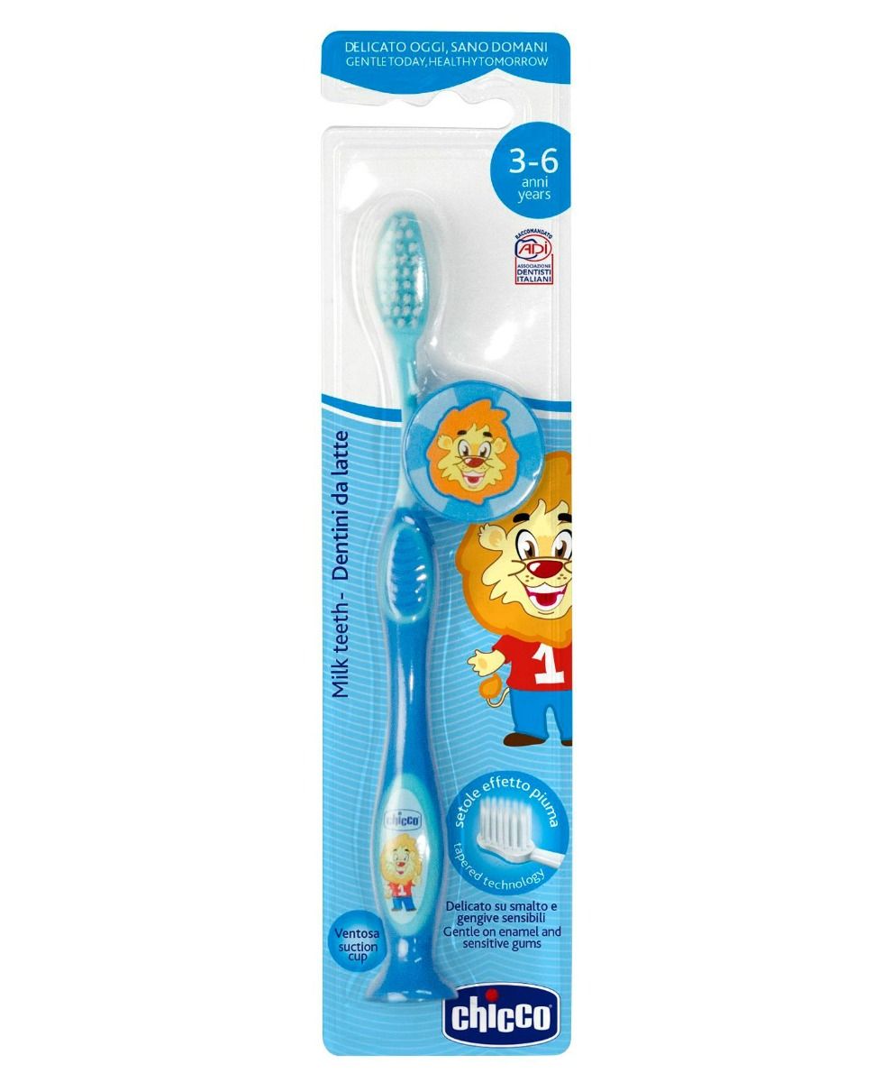 Buy Chicco Blue Toothbrush 3 to 6 Years, 1 Count Online