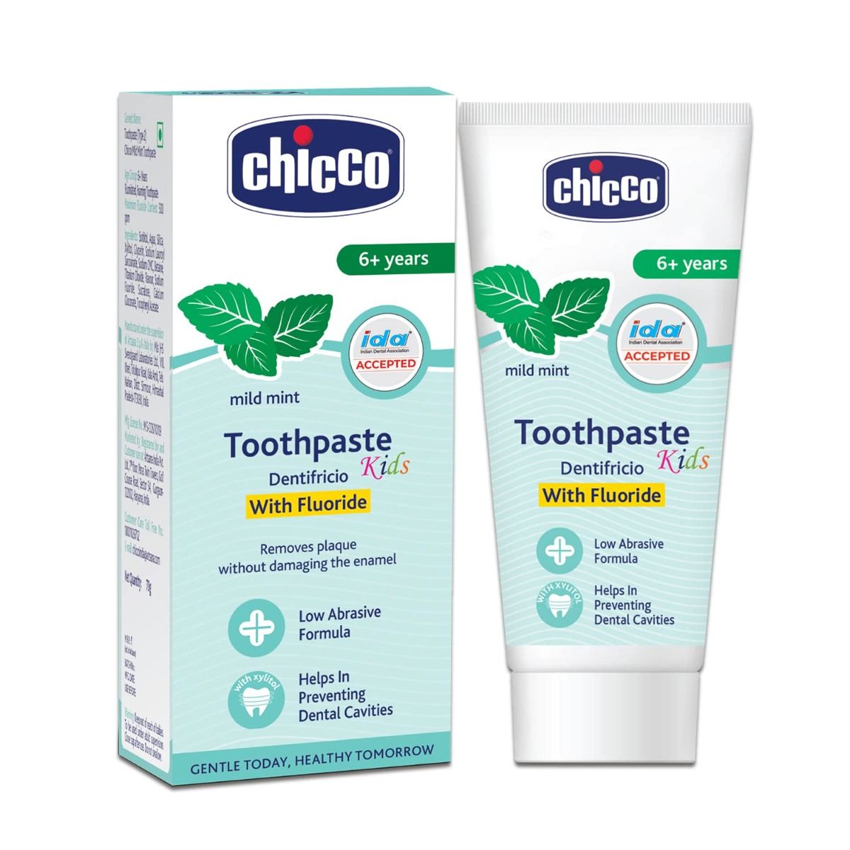 Buy Chicco Mild Mint Flavour Toothpaste for 6+ Year Kids, 70 gm Online