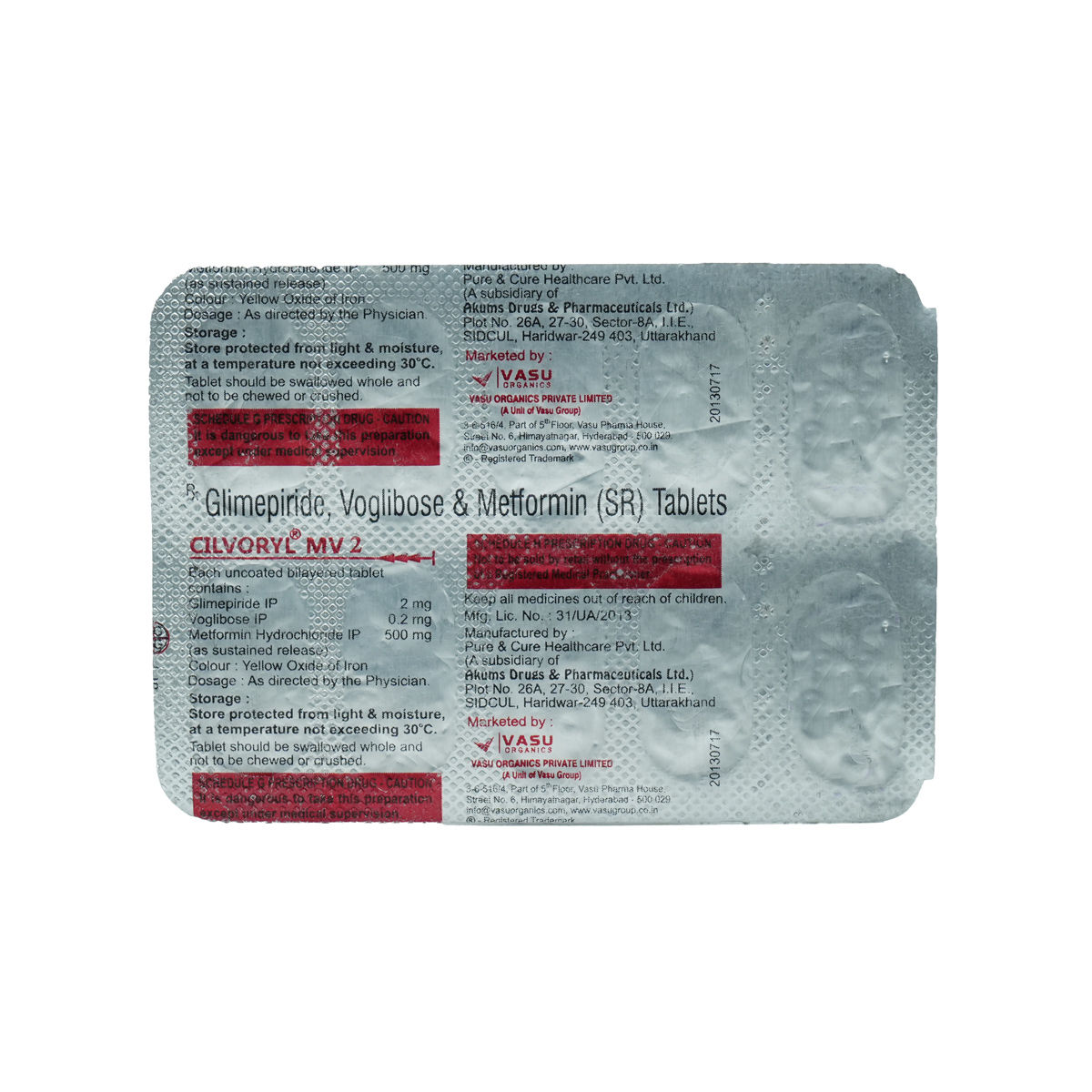 Cilvoryl MV 2 Tablet 15's Price, Uses, Side Effects, Composition ...