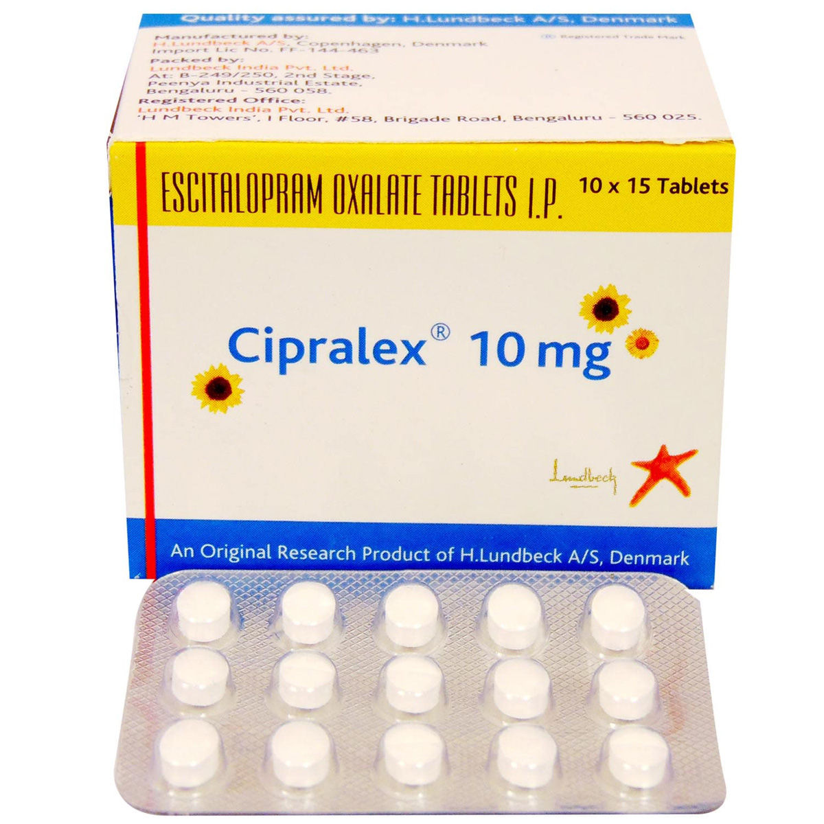Cipralex 10 mg Tablet 15's, Pack of 15 TABLETS