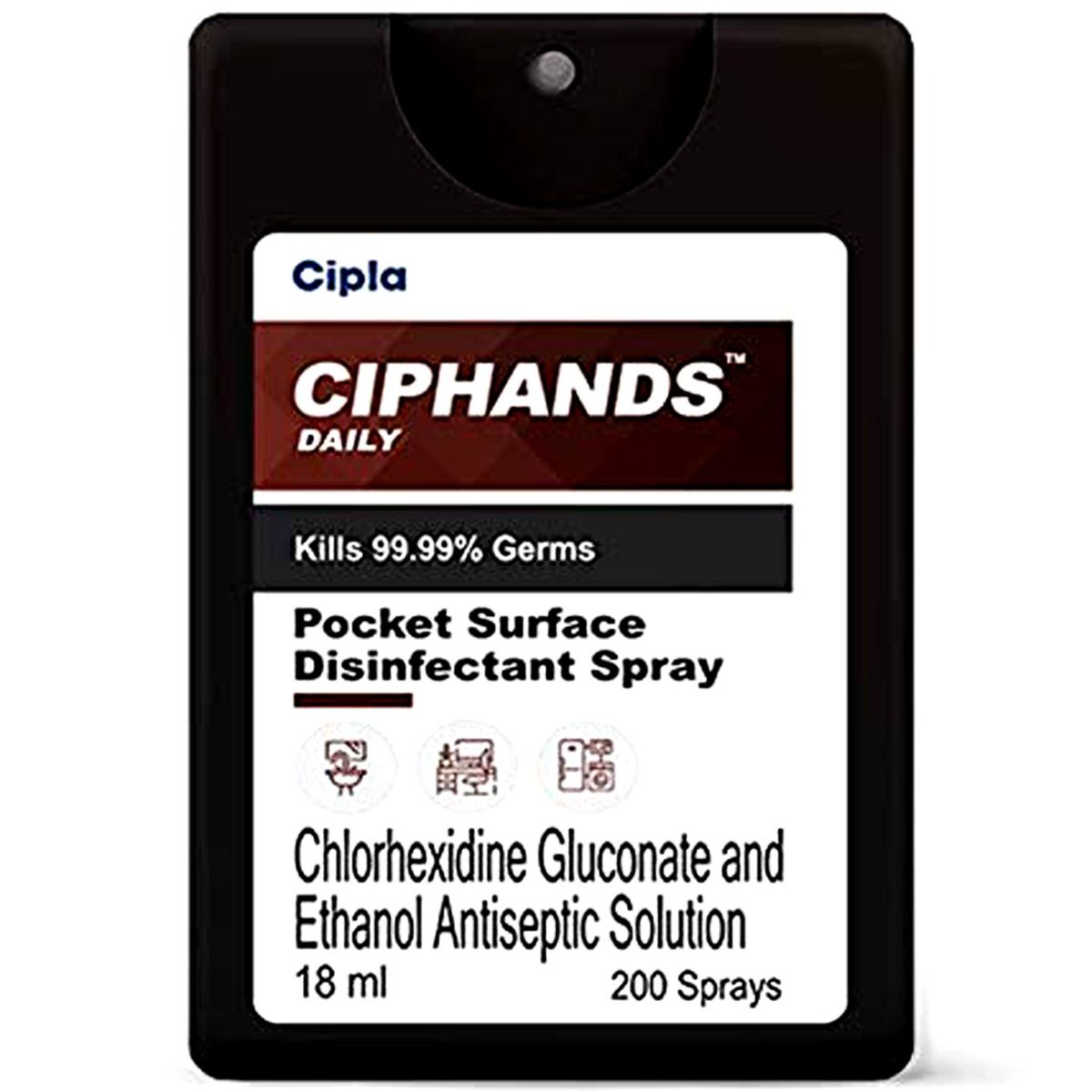Ciphands Pocket Surface Disinfectant Spray, 18 ml, Pack of 1 