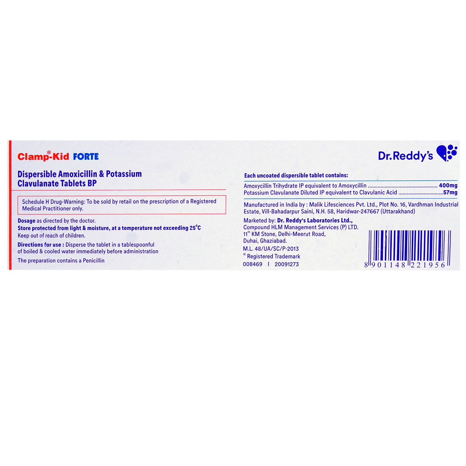 ClampKid Forte Tablet 10's Price, Uses, Side Effects, Composition