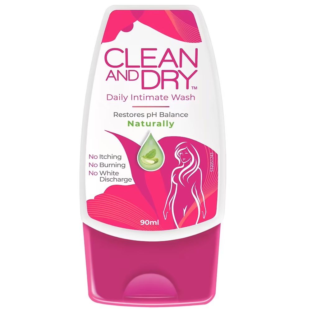 Buy Clean And Dry Daily Intimate Wash, 90 ml Online