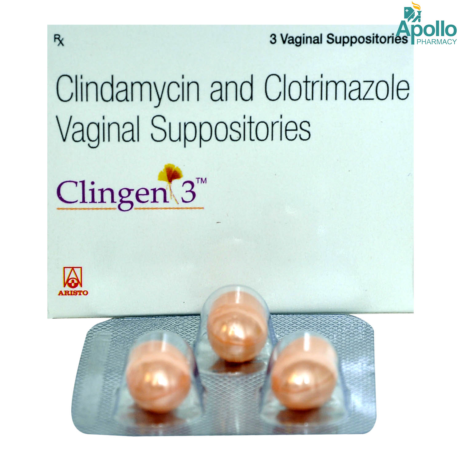 Clingen 3 Vaginal Suppository 3's, Pack of 3 SUPPOSITORYS