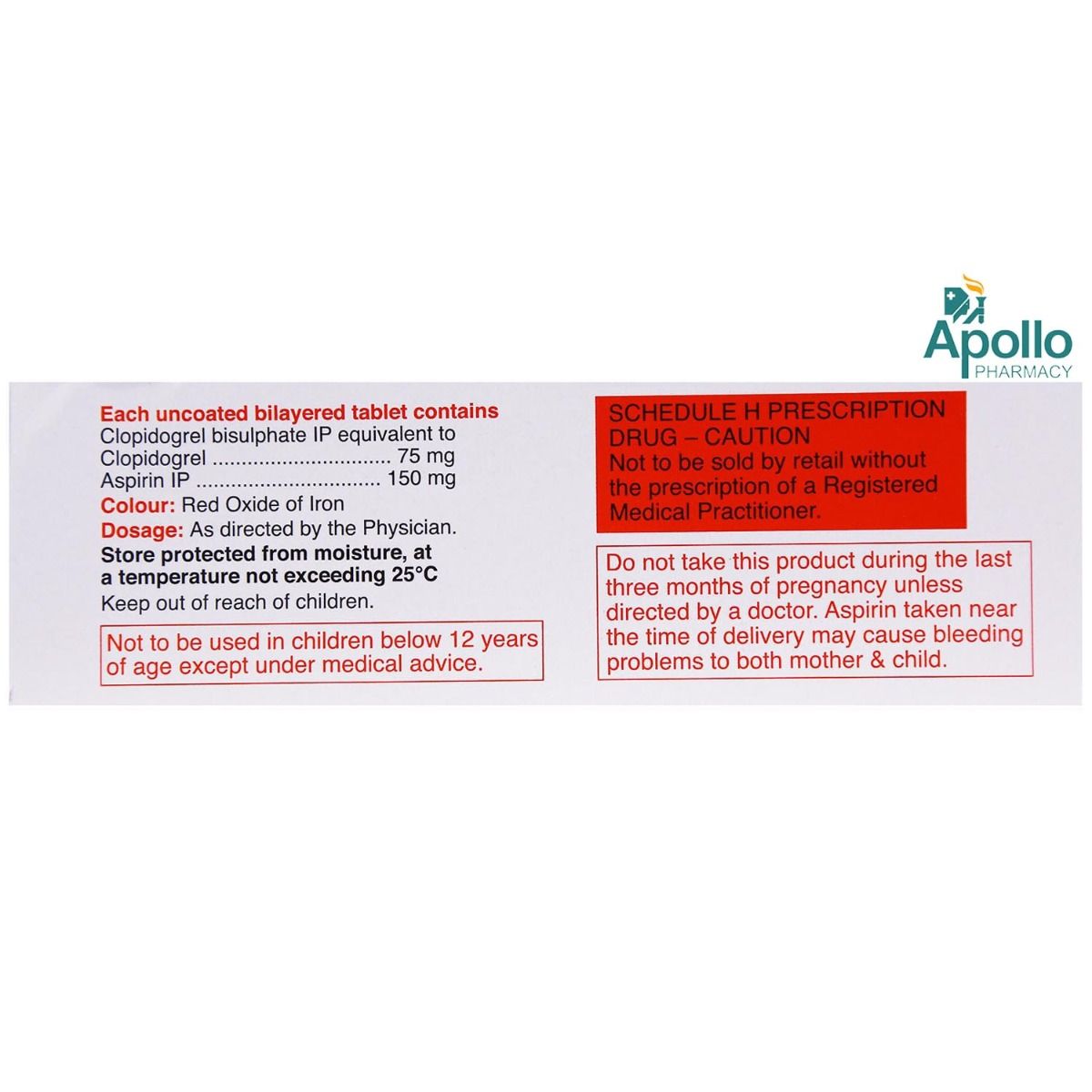 Clopivas Ap 150 Tablet 15 S Price Uses Side Effects Composition Apollo Pharmacy