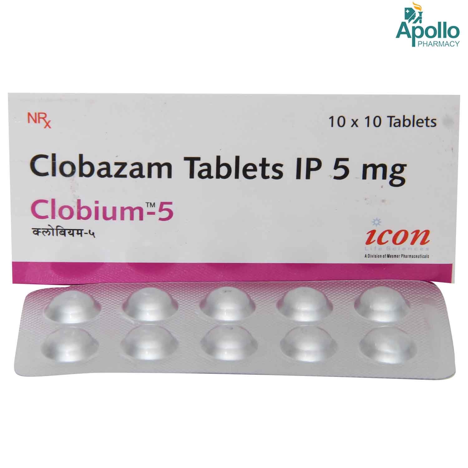Clobium 5mg Tablet 10's, Pack of 10 TABLETS