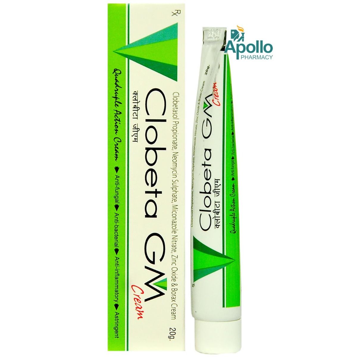 Clobeta GM Cream 20 gm Price, Uses, Side Effects, Composition - Apollo ...