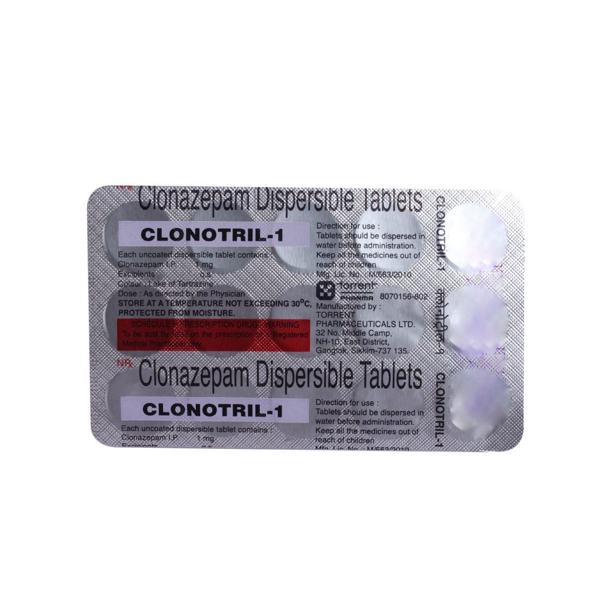 CLONOTRIL 1MG DT TABLET 15'S Price, Uses, Side Effects, Composition
