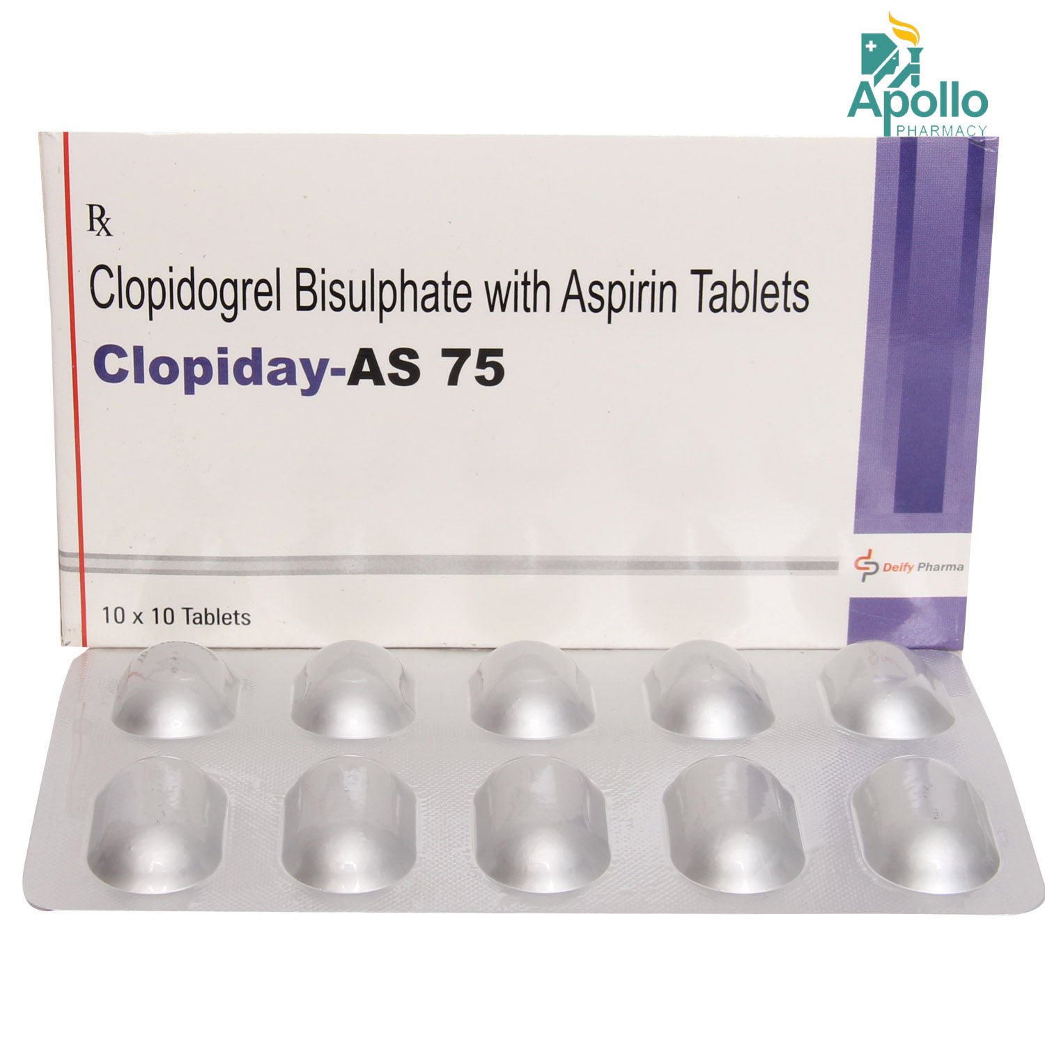 Clopiday AS 75 Tablet 10's Price, Uses, Side Effects, Composition ...