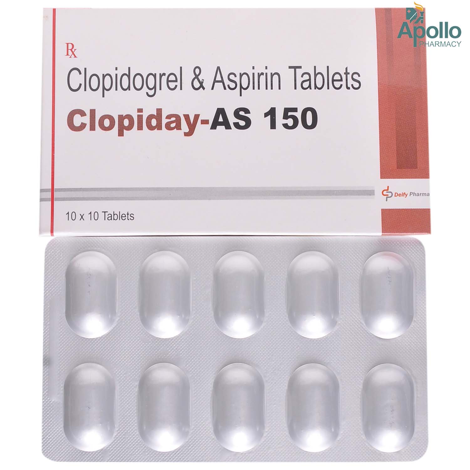 Clopiday-As 150mg Tablet 10's Price, Uses, Side Effects, Composition ...