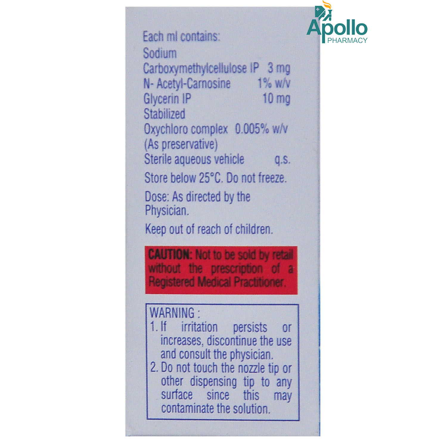 C NAC Eye Drops 10 ml Price, Uses, Side Effects, Composition - Apollo ...