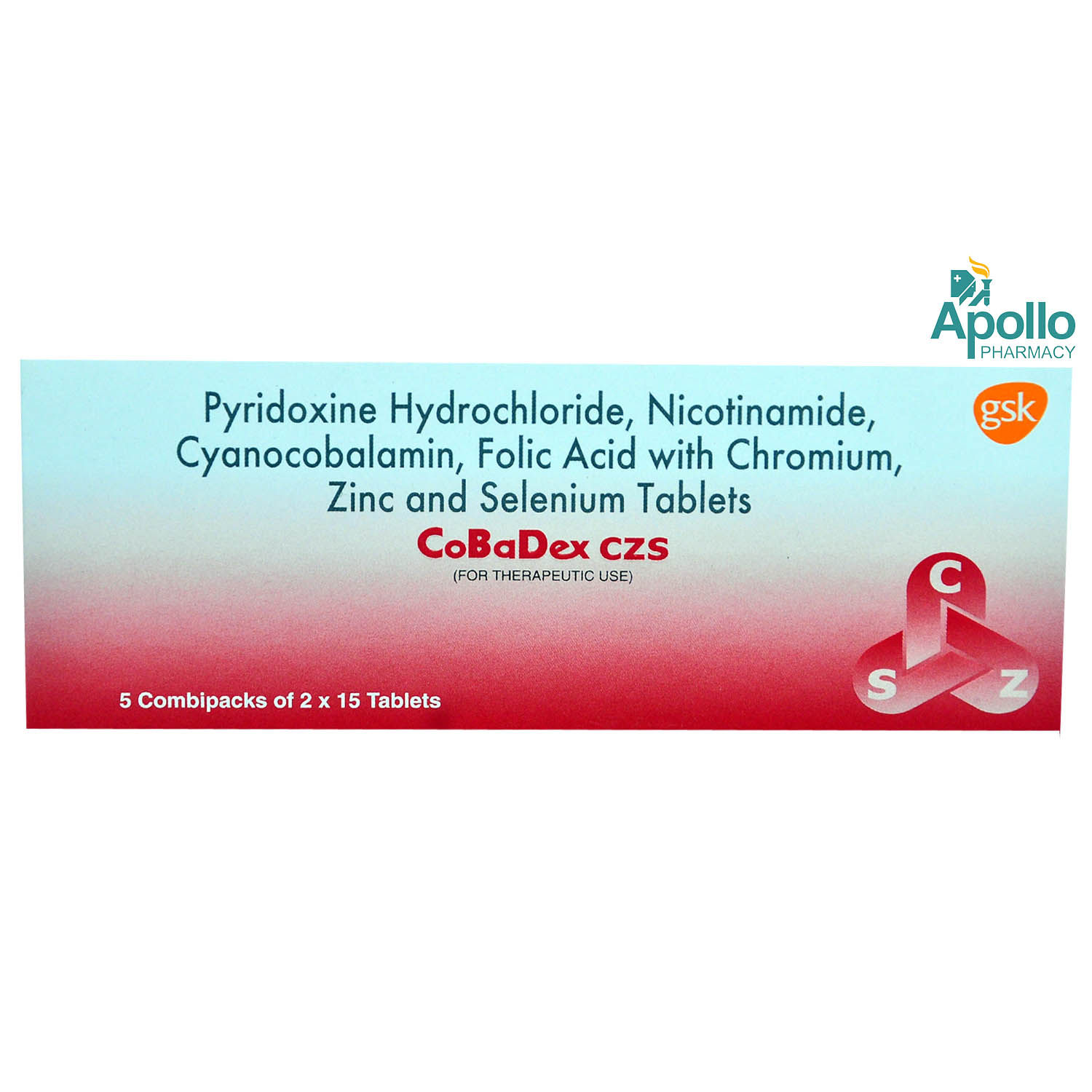 Cobadex CZS Tablet 15's Price, Uses, Side Effects, Composition - Apollo