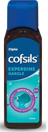 Cipla Cofsils Experdine Gargle, 100 ml, Pack of 1 