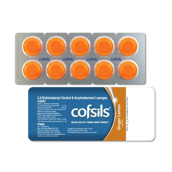 cofsils-ginger-lemon-flavour-10-lozenges-price-uses-side-effects