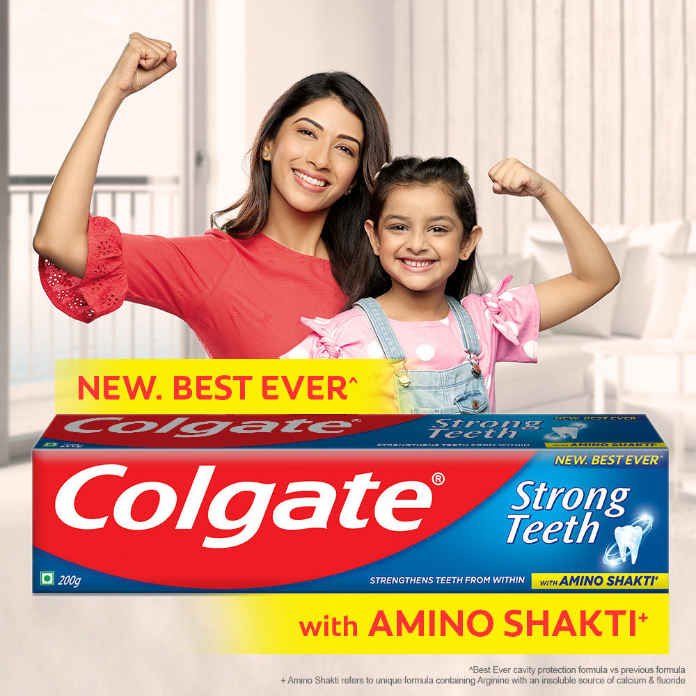 Colgate Strong Teeth Amino Shakti Toothpaste, 100 gm, Pack of 1 