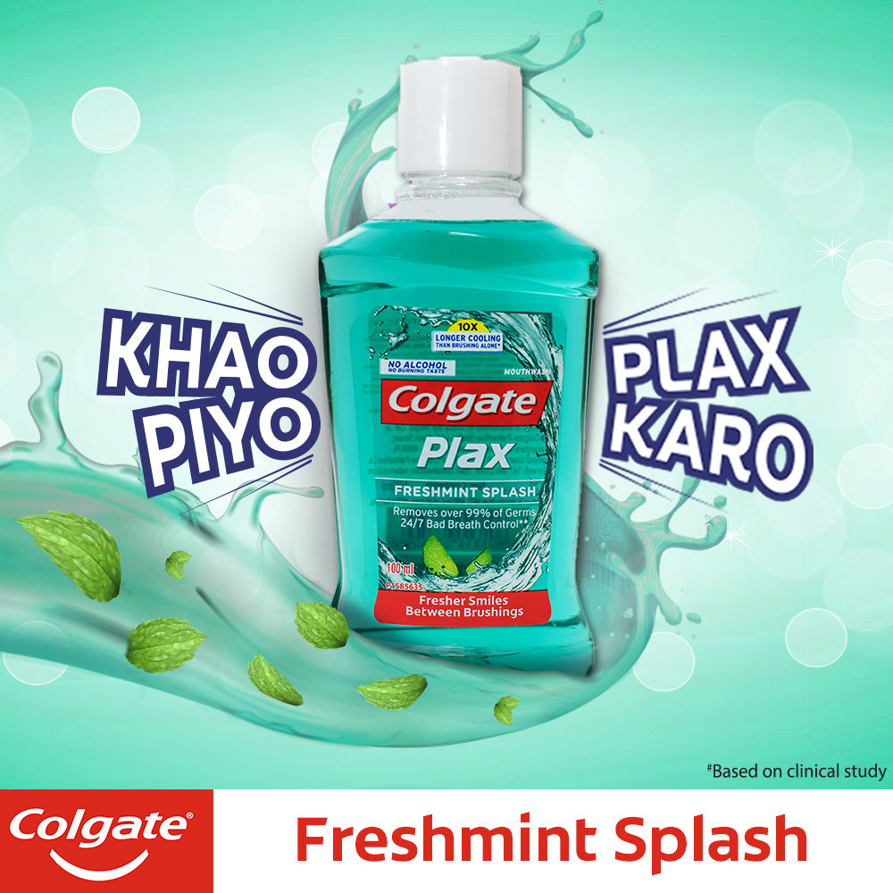 Colgate Plax Freshmint Splash Mouthwash, 250 ml, Pack of 1 