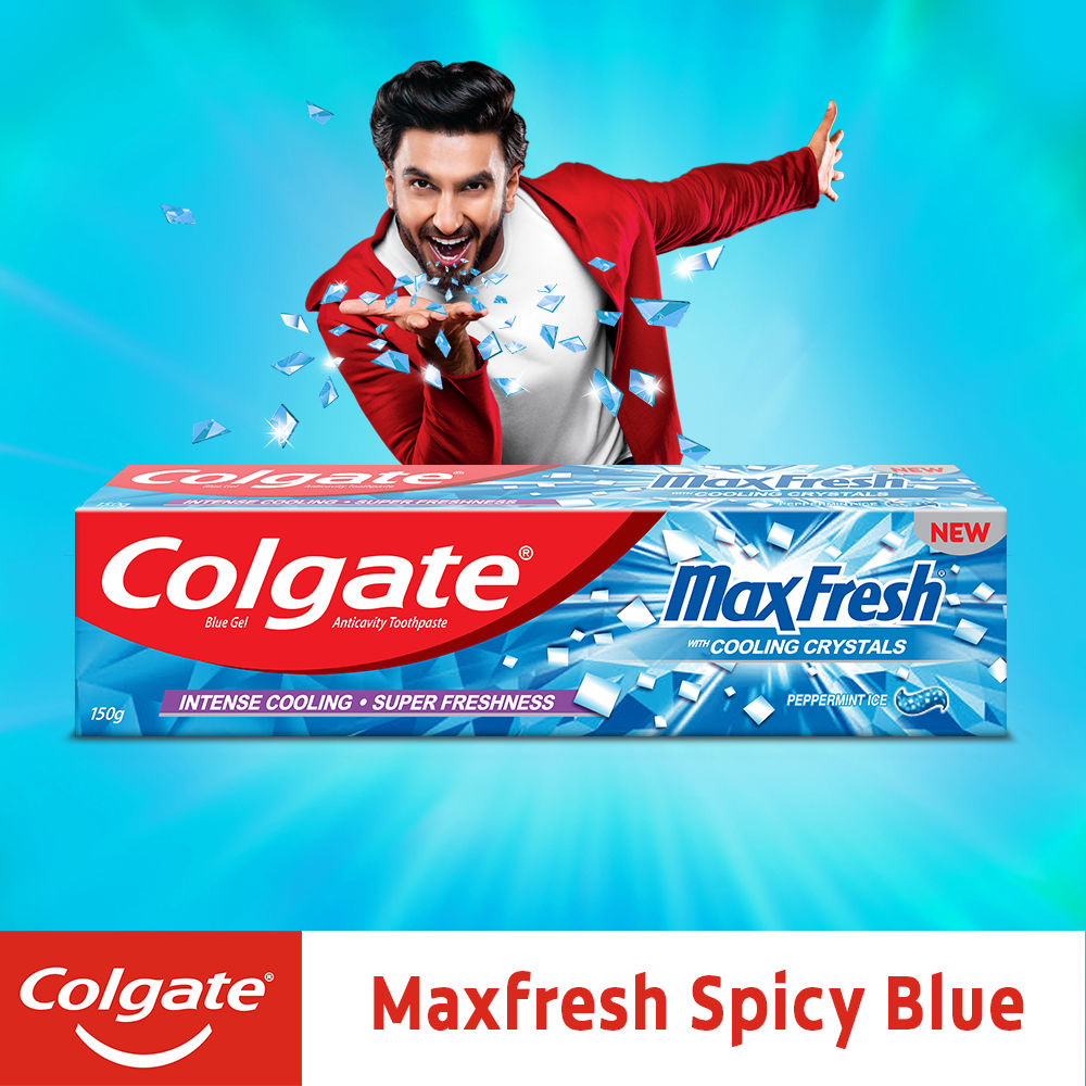 Colgate MaxFresh Blue Gel Peppermint Ice ToothPaste, 150 gm, Pack of 1 