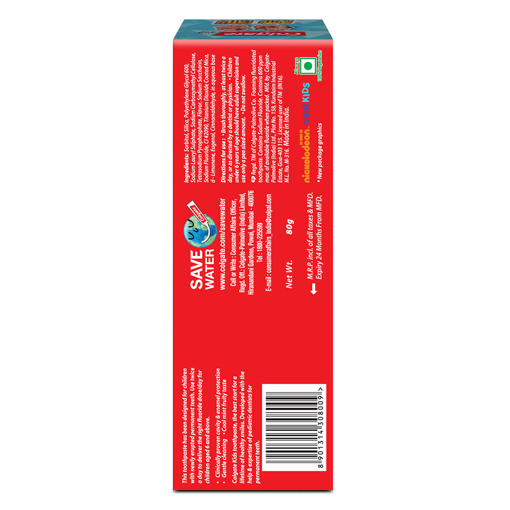 Colgate Bubble Fruit Flavour Anticavity Kids Toothpaste, 80 gm, Pack of 1 