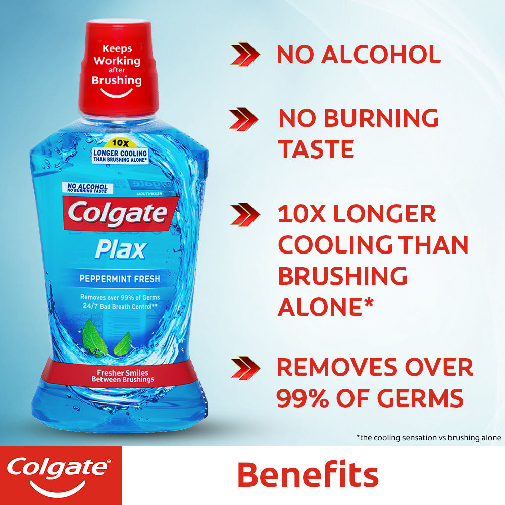 Colgate Plax Peppermint Fresh Mouthwash, 250 ml, Pack of 1 