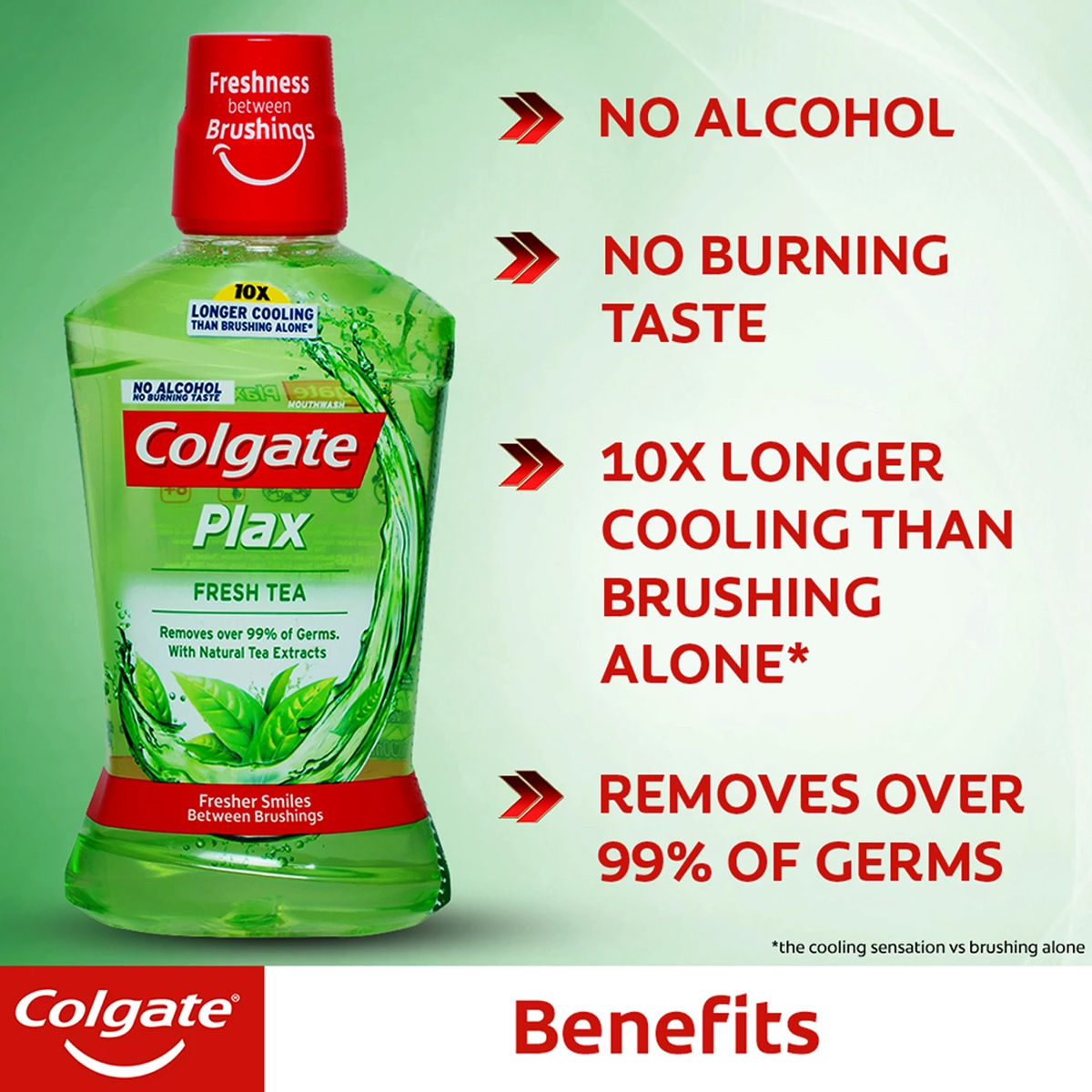 Colgate Plax Fresh Tea Mouthwash, 100 ml, Pack of 1 