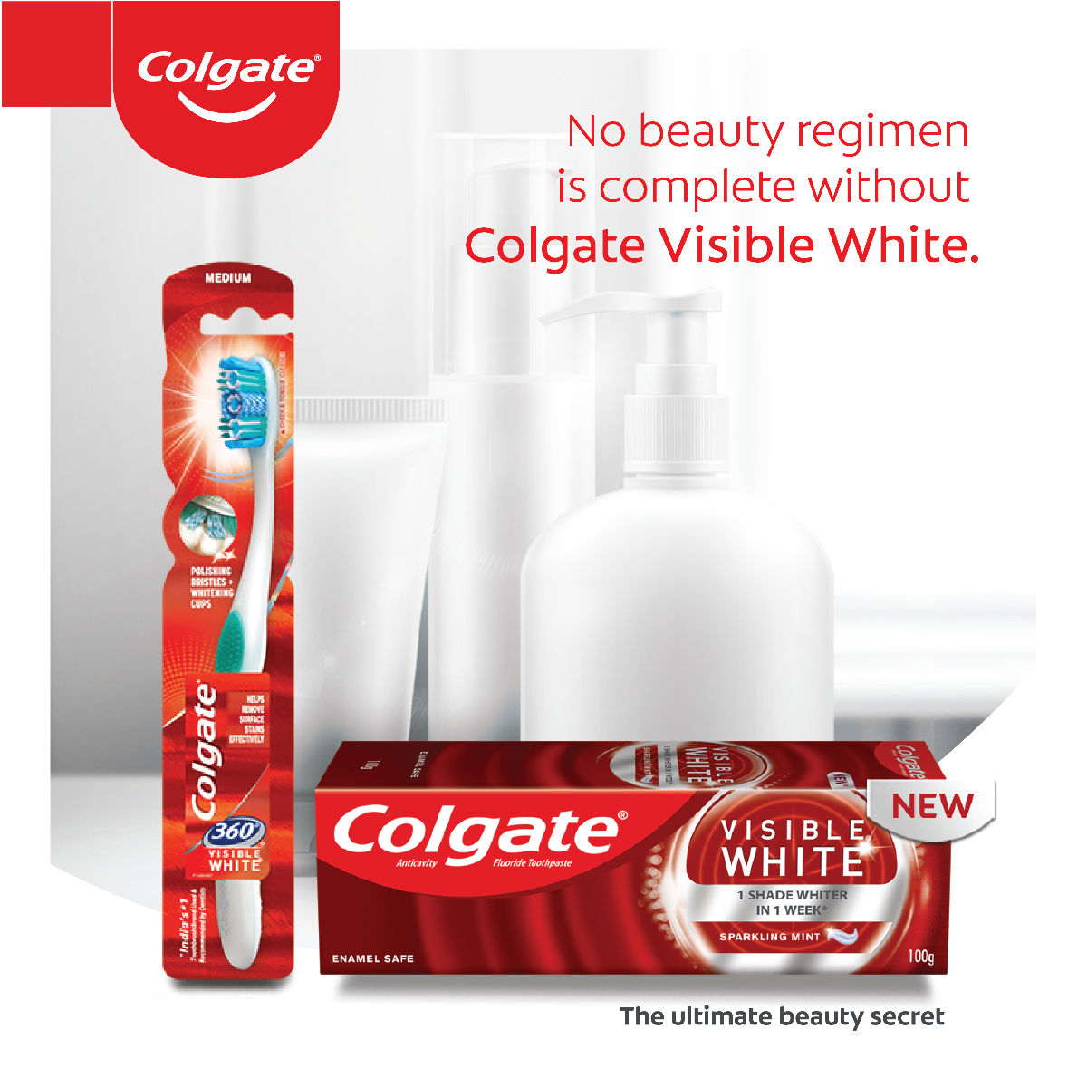 Colgate Visible White Sparkling Mint Toothpaste, 50 gm Price, Uses ...