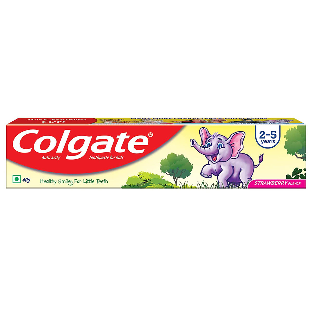 Buy Colgate Natural Strawberry Flavoured Kids Toothpaste, 3 to 5 Years, 40 gm Online