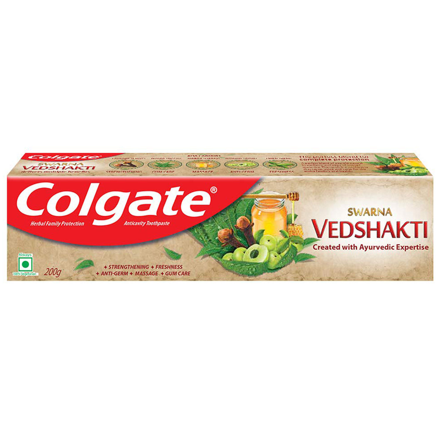 Colgate Swarna Vedshakti Anticavity Toothpaste, 200 gm, Pack of 1 