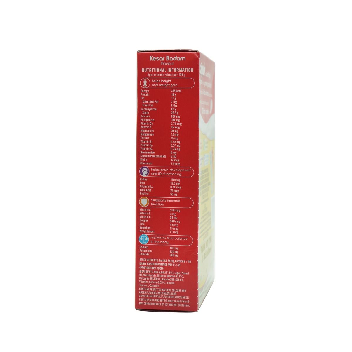 Complan Kesar Badam Flavoured Health & Nutrition Drink, 200 gm Refill Pack, Pack of 1 