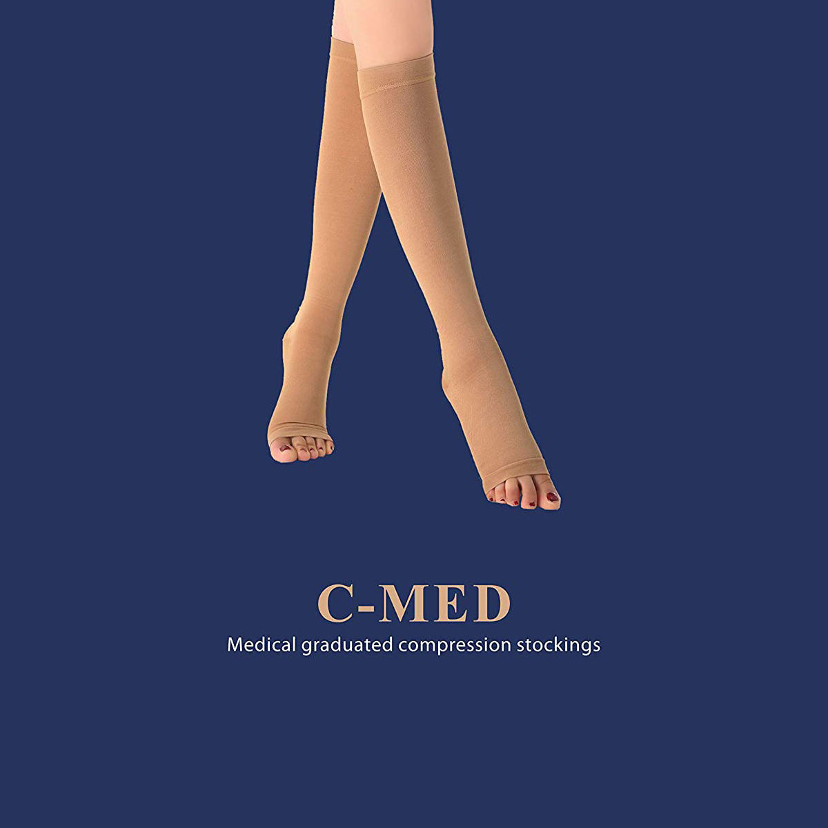 CMed Compression Stocking Knee AD Large, 1 Pair Price, Uses, Side
