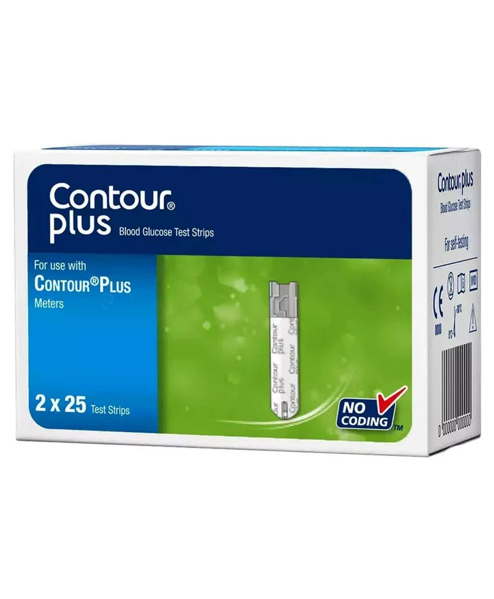 Contour Plus Blood Glucose Test Strips, 50 Count, Pack of 1 