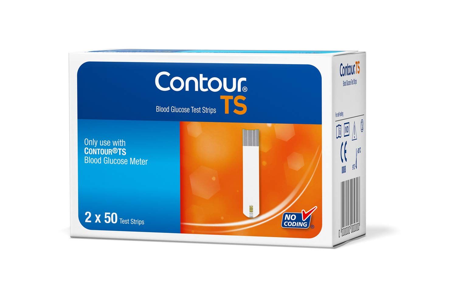 Contour Blood Glucose Test Strips 2x50's, Pack of 1 