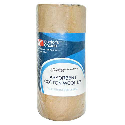 Doctor's Choice Absorbent Cotton Wool I.P., 400 gm, Pack of 1 