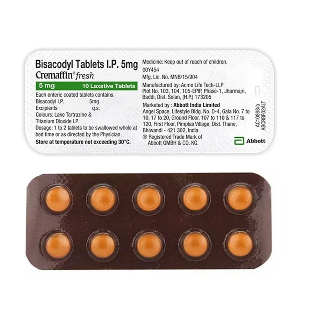 Cremaffin Fresh Tablet 10's Price, Uses, Side Effects, Composition