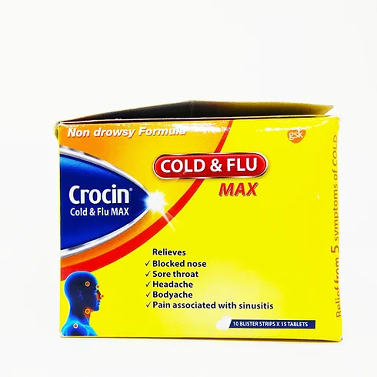 Crocin Cold & Flu Max Tablet 15's, Pack of 15 TABLETS
