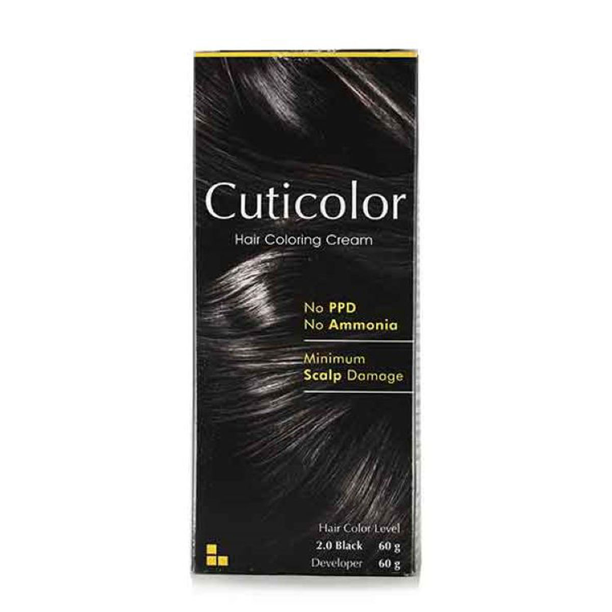 Cuticolor Hair Coloring Black Hair Color Cream, 1 Kit Price, Uses, Side
