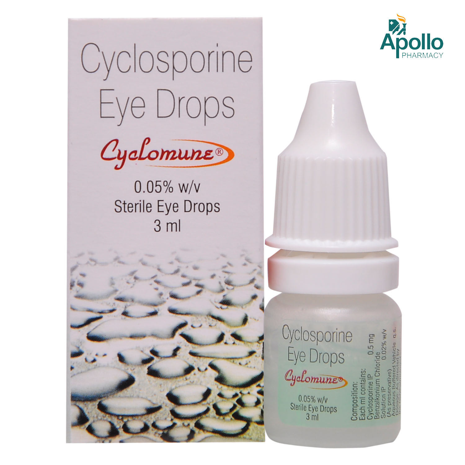 Cyclomune 0.5% Eye Drop 3 ml Price, Uses, Side Effects, Composition ...