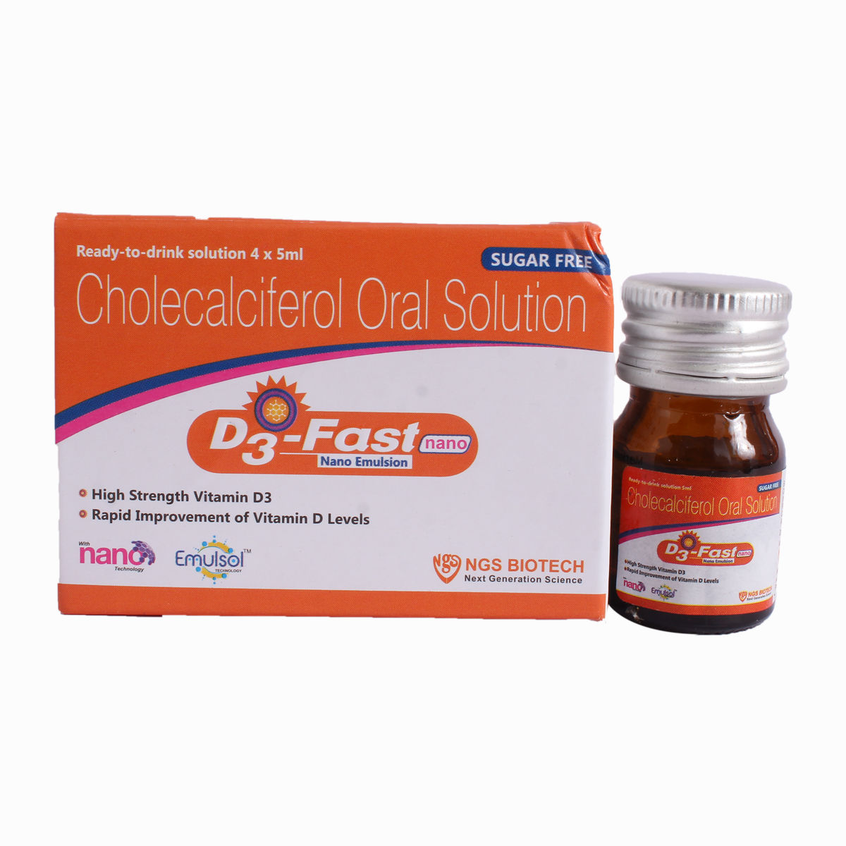 D3Fast Nano Sugar Free Oral Solution 5 ml Price, Uses, Side Effects