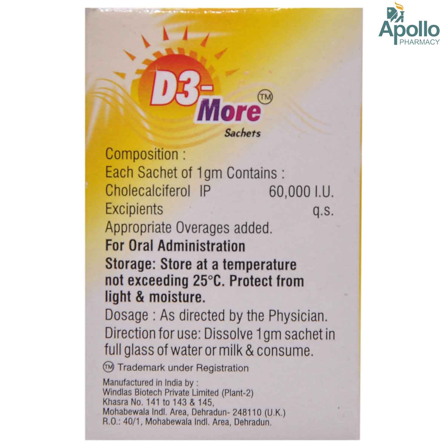 D3 More Sachets Price, Uses, Side Effects, Composition Apollo Pharmacy