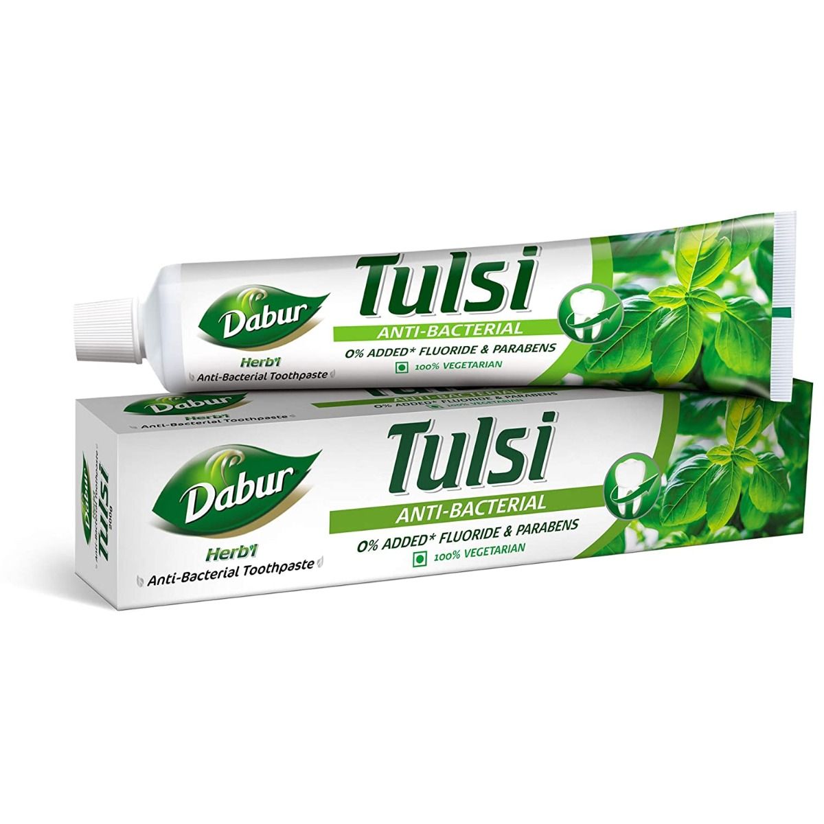 Dabur Herb'l Tulsi Anti-Bacterial Tooth Paste, 100 gm, Pack of 1 
