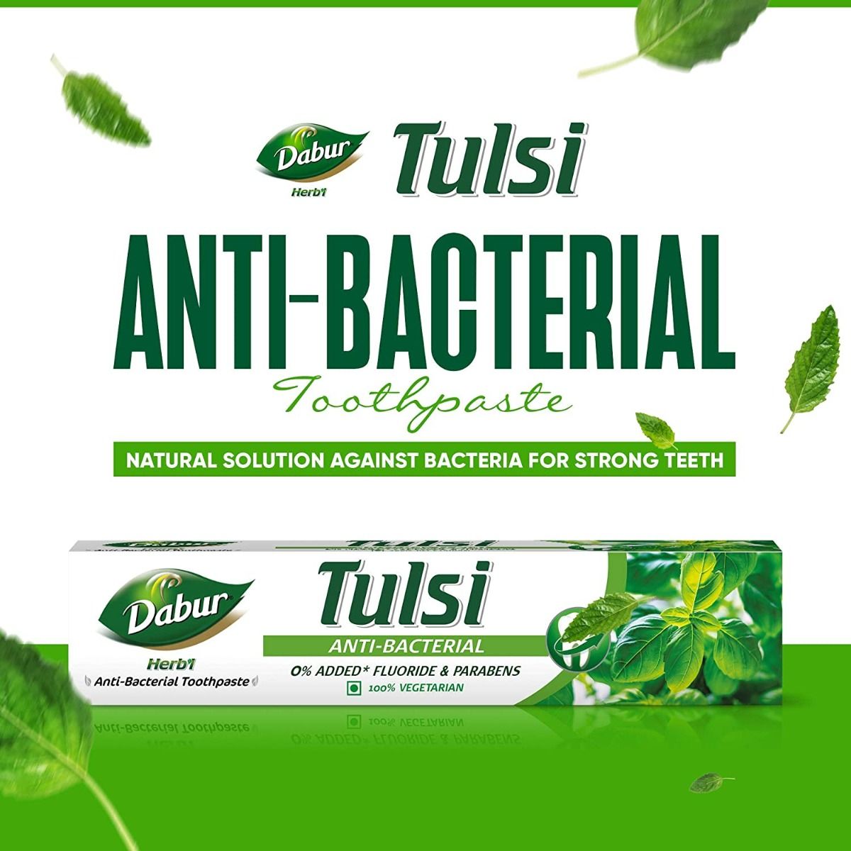 Dabur Herb'l Tulsi Anti-Bacterial Tooth Paste, 100 gm, Pack of 1 
