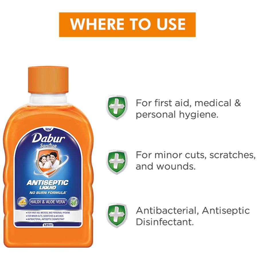 Dabur Sanitize Antiseptic Liquid, 250 ml, Pack of 1 