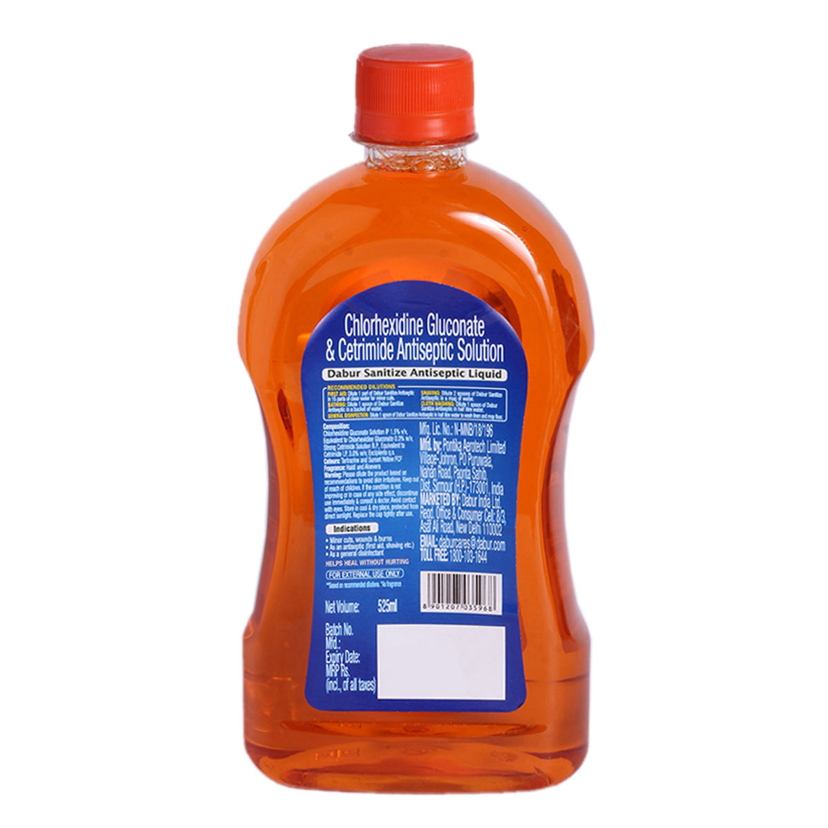 Dabur Sanitize Antiseptic Liquid, 525 ml, Pack of 1 