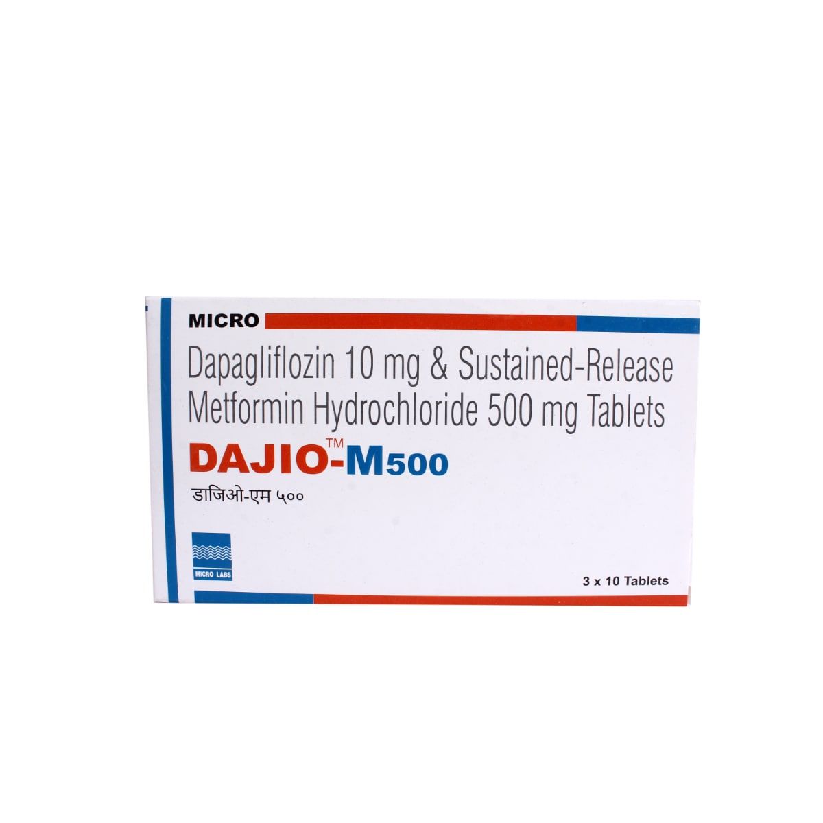 Dajio M 10 mg/500 mg Tablet 10's, Pack of 10 TABLETS