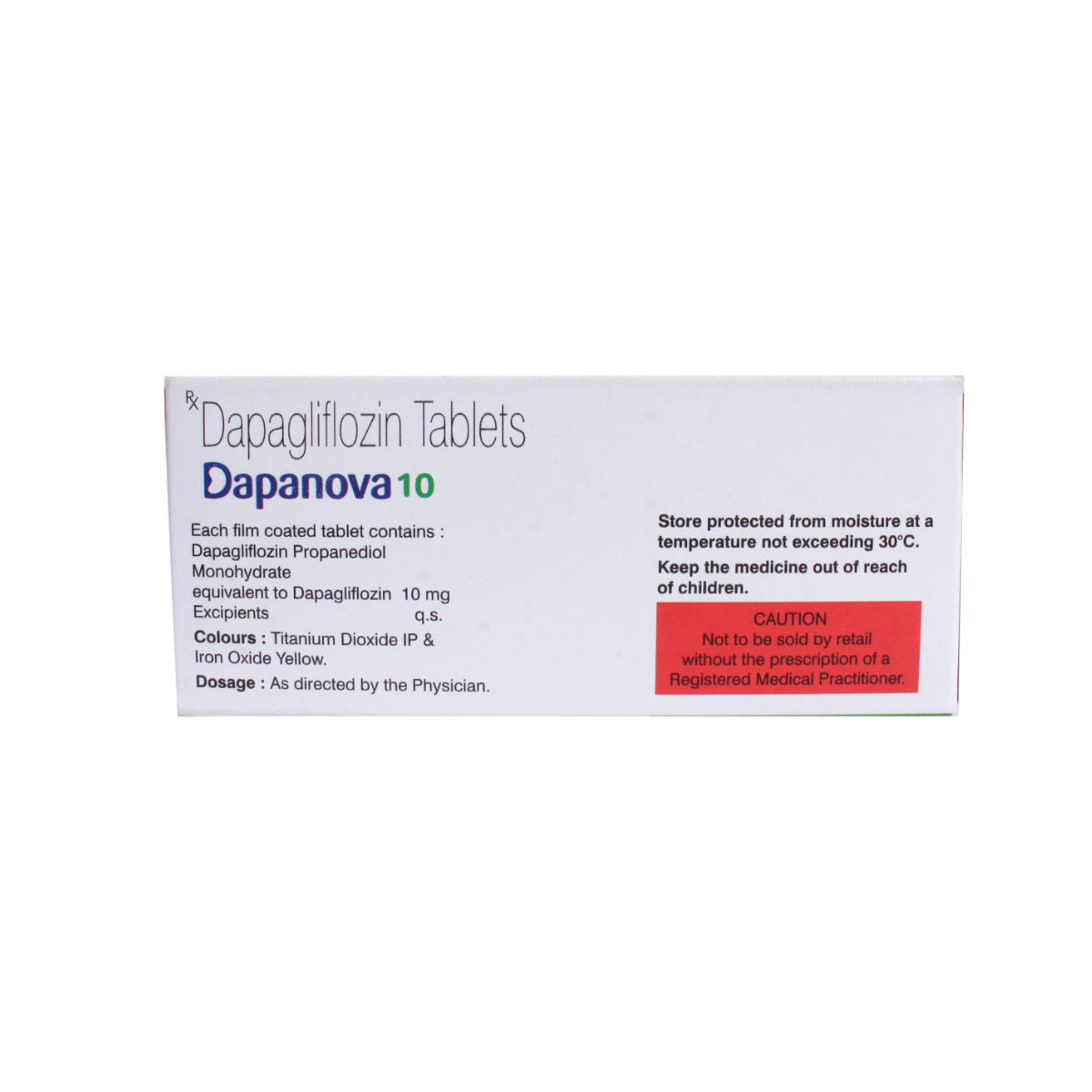 Dapanova 10 Tablet 15's, Pack of 15 TABLETS