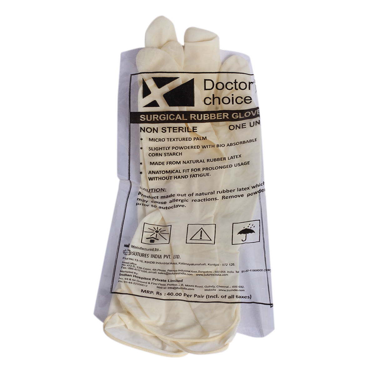 Doctor's Choice Non-Sterile Gloves Size 7.0, 1 Pair, Pack of 1 