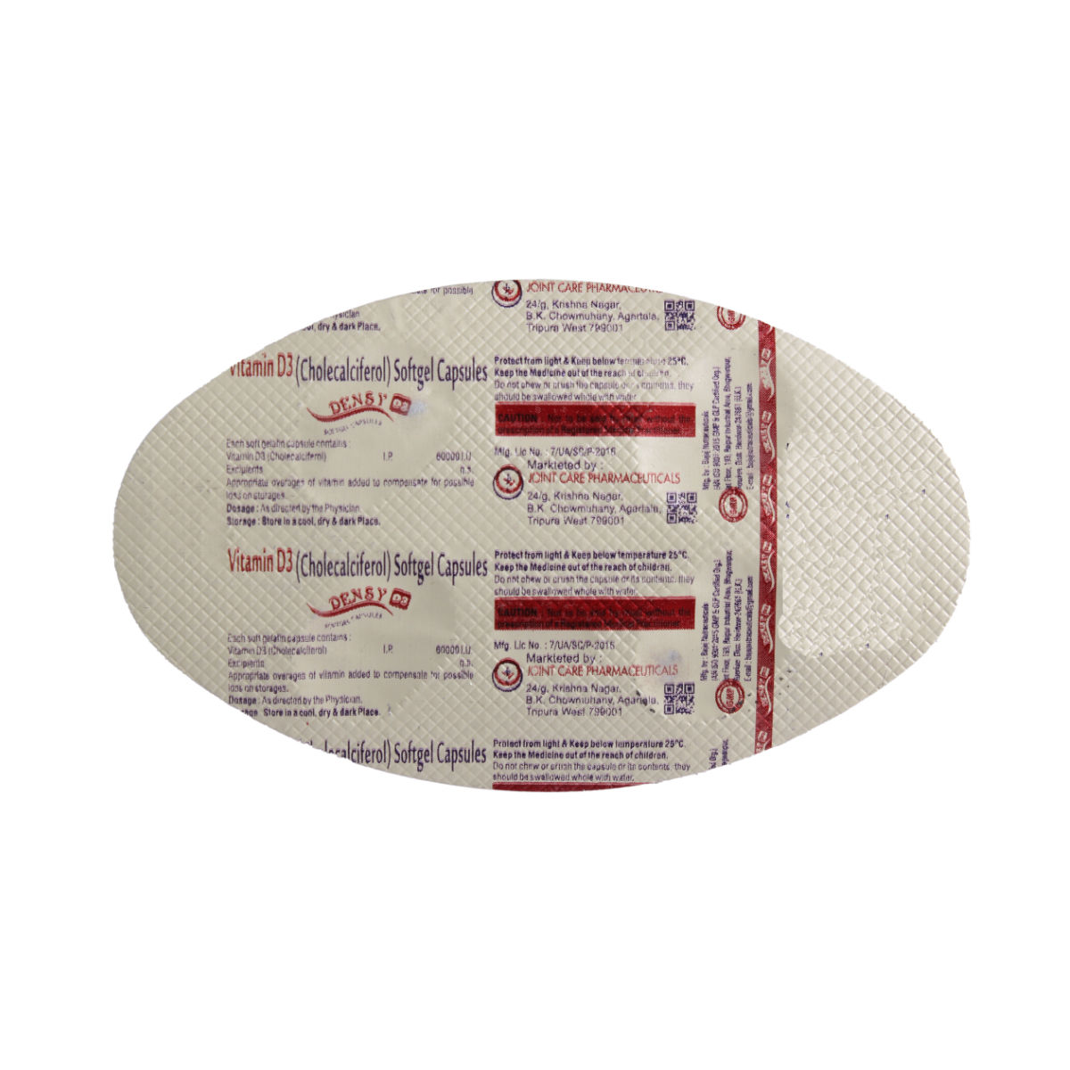 Densy D3 Soft Gelatin Capsule 4's Price, Uses, Side Effects