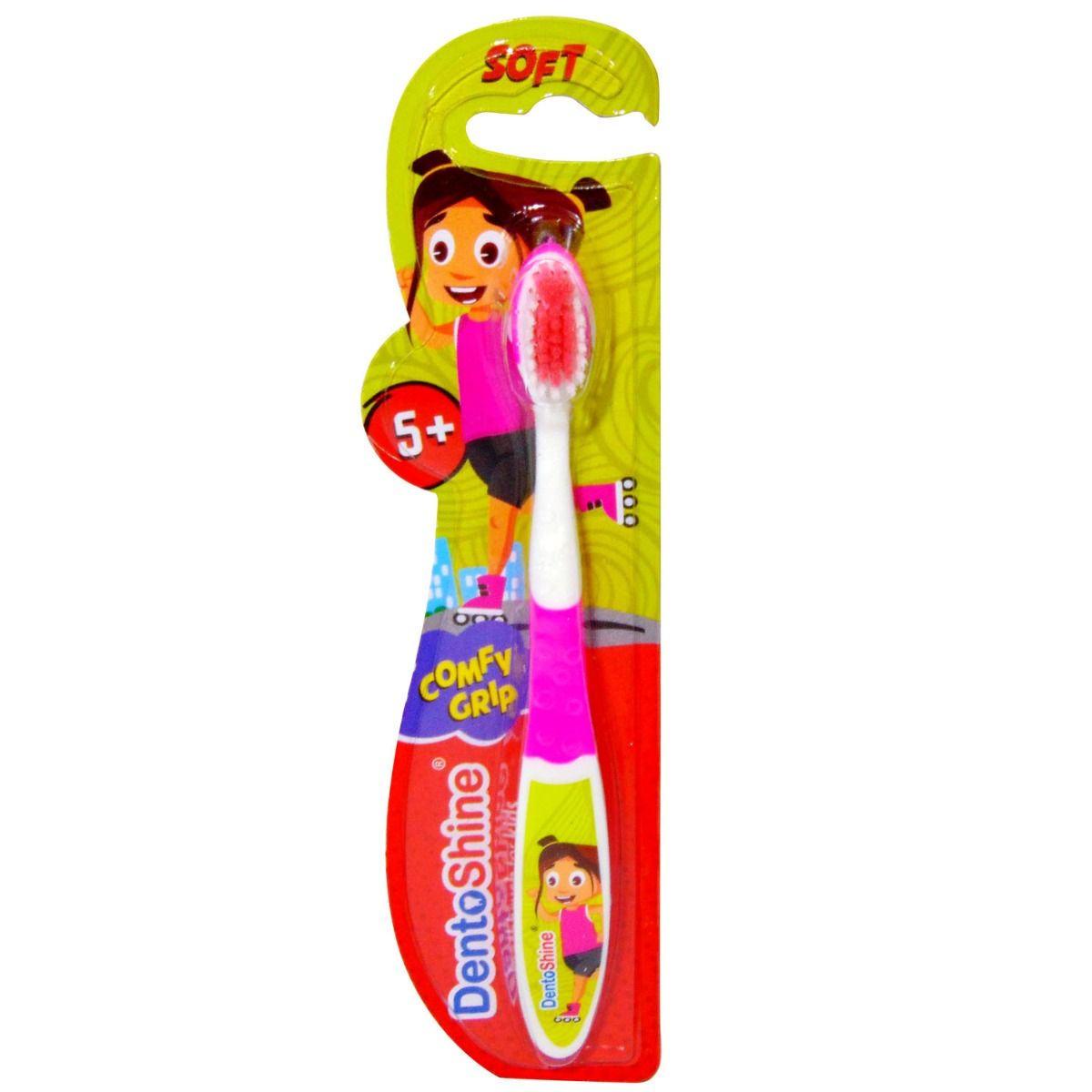 Buy Dentoshine Comfy Grip Kids Toothbrush 5+ Years, 1 Count Online