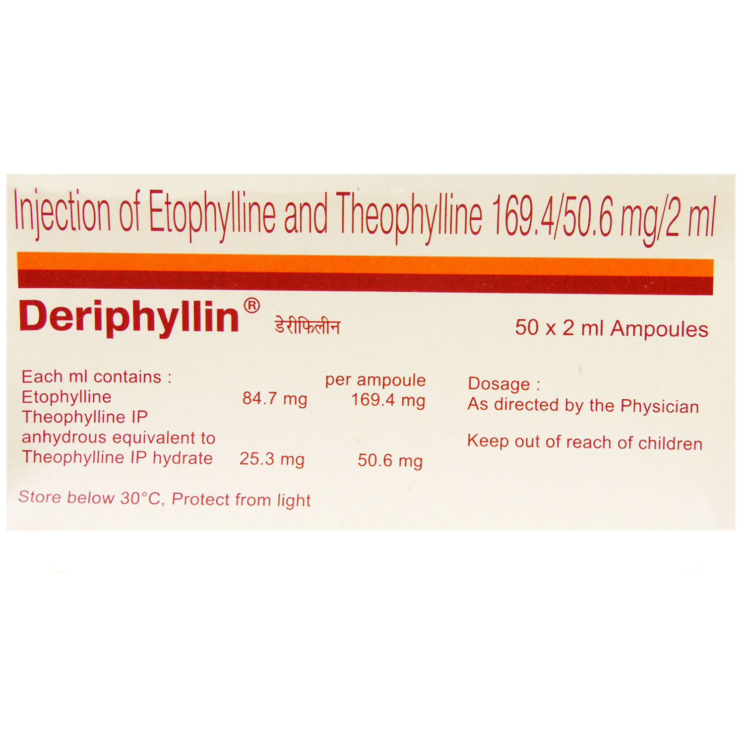 Deriphyllin Injection 10X2 ml Price, Uses, Side Effects, Composition